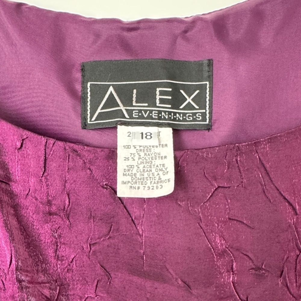 Alex Evenings Deep Purple Iridescent Maxi Dress - Picture 4 of 17